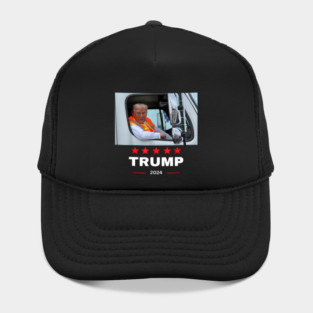 Trump-rides-in-garbage-truck Hat