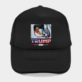 Trump-rides-in-garbage-truck Hat