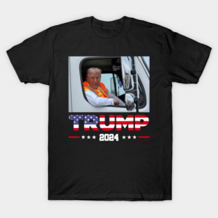 Trump-rides-in-garbage-truck T-Shirt