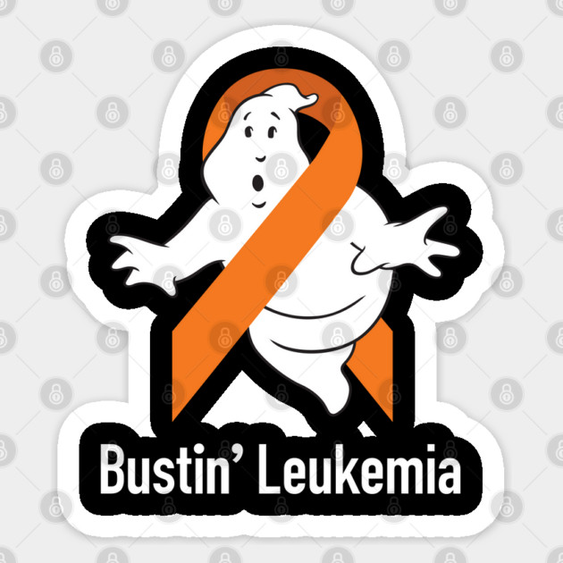 Busting Leukemia (Orange) Sticker by Ecto Girl