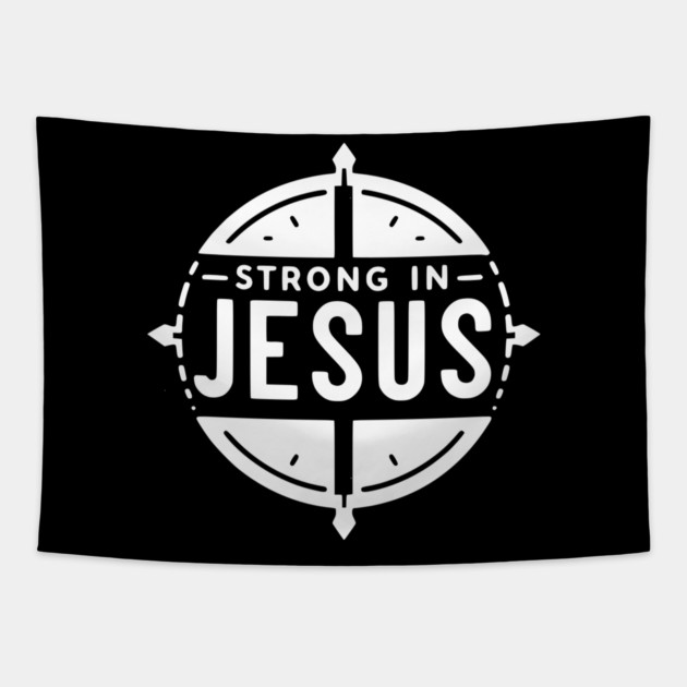 Strong in Jesus Tapestry by Frank Ring