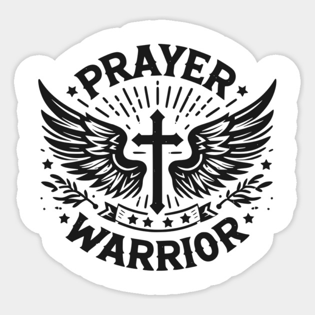 Prayer Warrior Sticker by Frank Ring