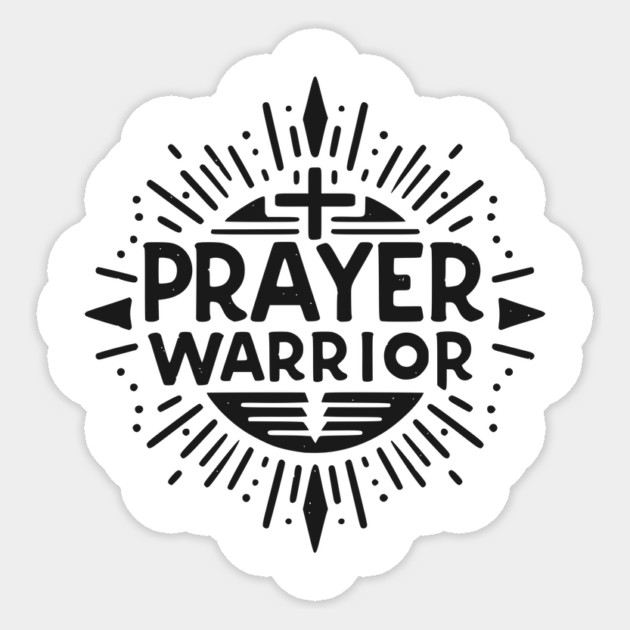 Prayer Warrior Sticker by Frank Ring