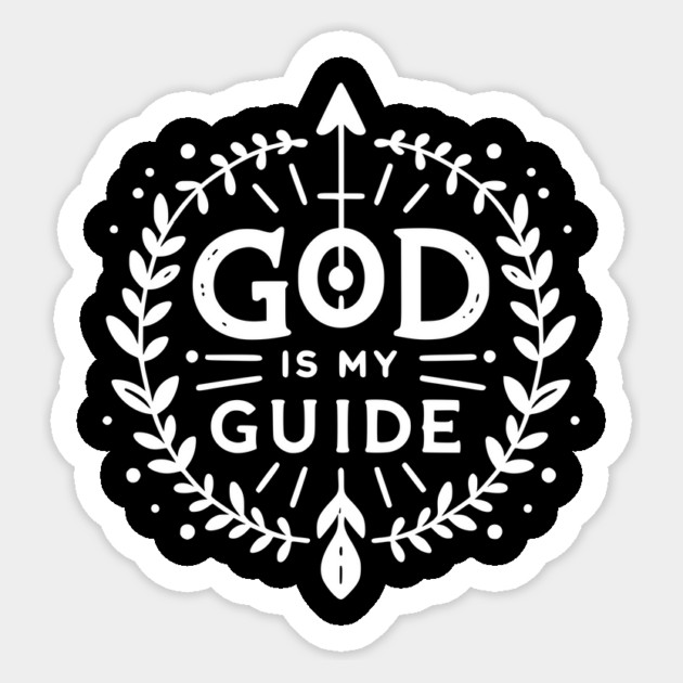 God is My Guide Sticker by Frank Ring