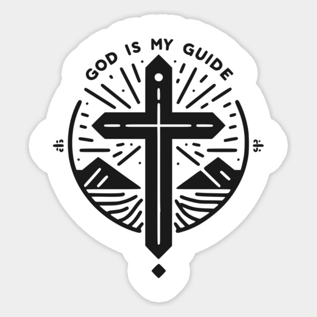 God is My Guide Sticker by Frank Ring