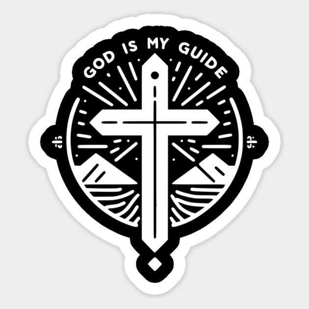God is My Guide Sticker by Frank Ring
