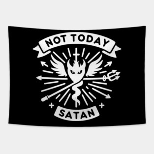 Not Today Satan Tapestry