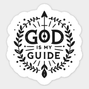 God is My Guide Sticker