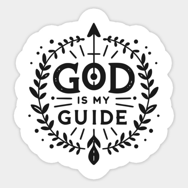 God is My Guide Sticker by Frank Ring