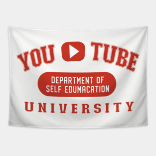 YouTube University Department of Self Edumacation Tapestry