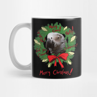 Merry Corn Christmas Wreath Einstein Parrot Mug