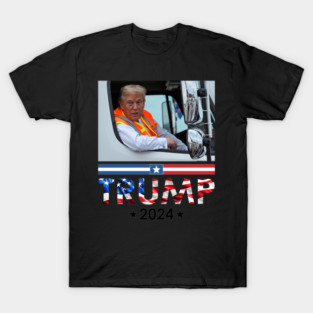 Donald Trump In Garbage Truck Team Garbage For Trump 2024 T-Shirt