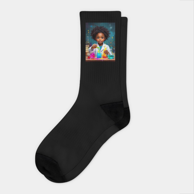 Young Scientist, Future Scientist Poster Socks by UrbanLifeApparel