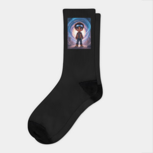 The Time Traveler, African American Child Socks