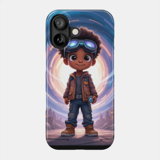 The Time Traveler, African American Child Phone Case
