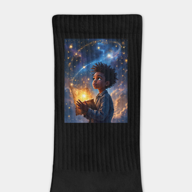 The Star Gazer, African American Children's Poster by UrbanLifeApparel