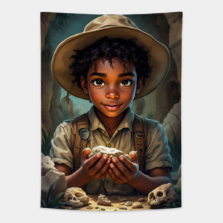 The Explorer, African American Children's Poster Tapestry