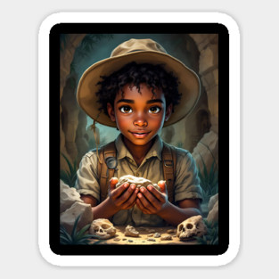 The Explorer, African American Children's Poster Magnet