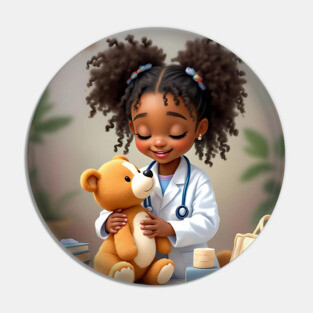 Future Doctor, African American Children's Poster Pin