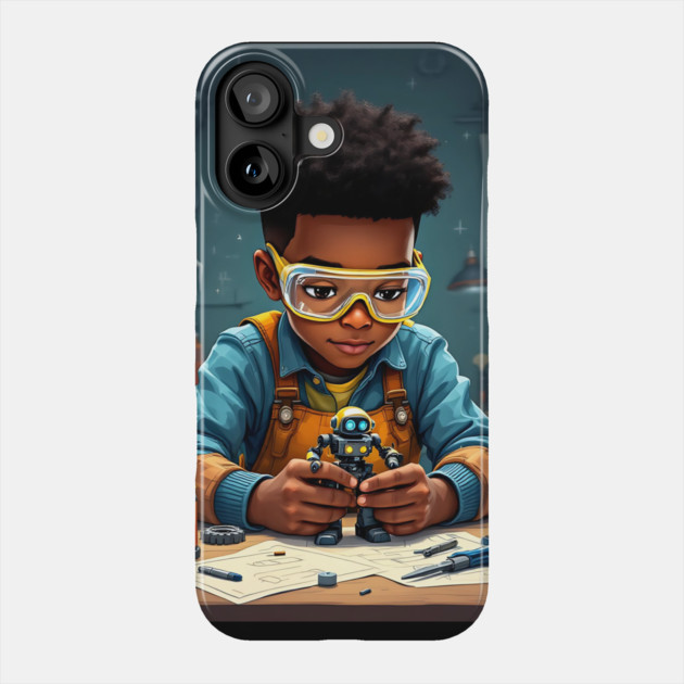 Brilliant Inventor, African American Children's Poster Phone Case by UrbanLifeApparel