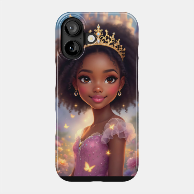 Cute Princess, African American Children's Poster Phone Case by UrbanLifeApparel