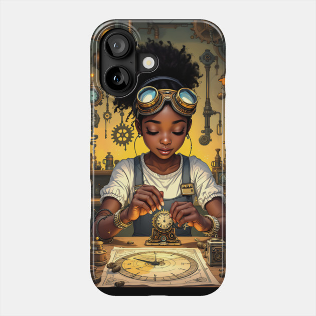 She Invents, African American Children's Poster Phone Case by UrbanLifeApparel