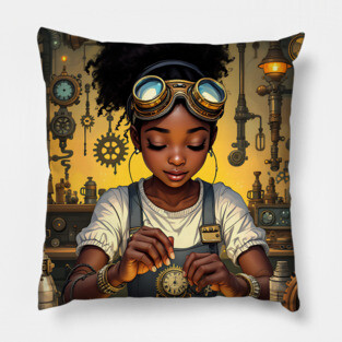 She Invents, African American Children's Poster Pillow