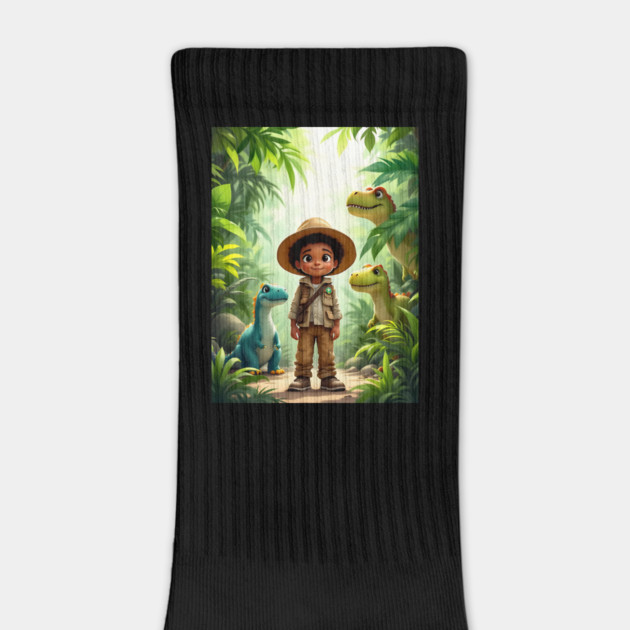 Dino Explorer, African American Children's Poster by UrbanLifeApparel