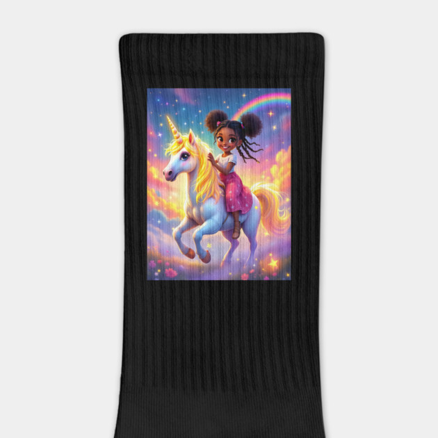 Unicorn Rider, African American Children's Poster by UrbanLifeApparel