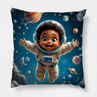 Dream Big Baby, African American Children's Poster Pillow