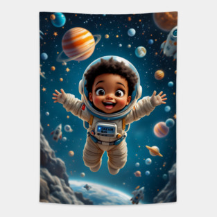 Dream Big Baby, African American Children's Poster Tapestry