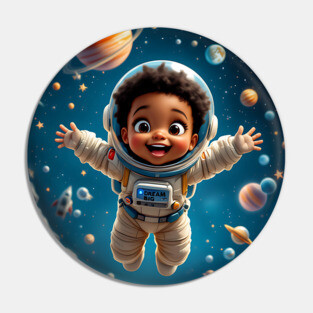 Dream Big Baby, African American Children's Poster Pin