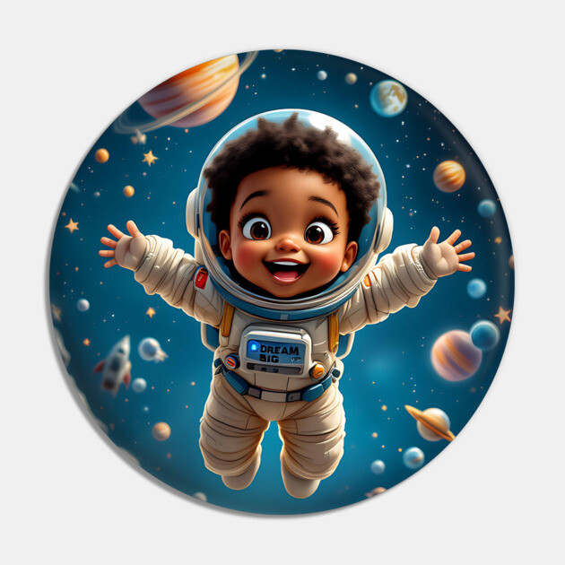 Dream Big Baby, African American Children's Poster Pin by UrbanLifeApparel