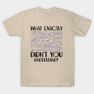 What Exactly Didn't You Understand Sarcastic Physics Student Teacher T-Shirt