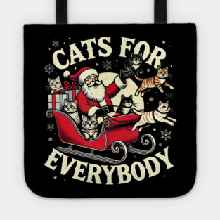 Christmas Cat Santa Cat Lover Christmas Cats For Everybody Tote