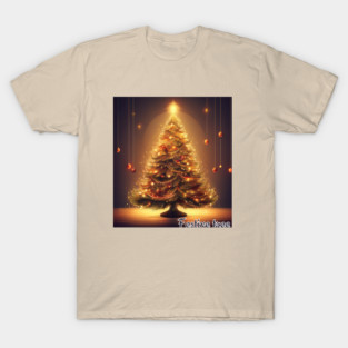 Festive tree: Elegant Christmas tree!  Holiday Elegance: Tinsel Tree with Soft Lights - Ideal christmas gifts, Merry Christmas 2024 - xmas tree, christmas gift ideas, happy new year 2025, T-Shirt