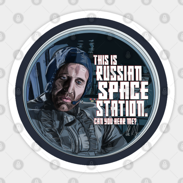 Armageddon: Russian Space Station Sticker by 51Deesigns