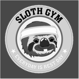 Sloth Gym Posters and Art