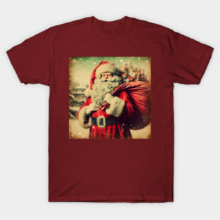 Santa’s Sack: Delivering holiday happiness, the old-fashioned way., retro santa, vintage santa - Ideal christmas gifts, Merry Christmas 2024 - xmas tree, christmas gift ideas, happy new year 2025, T-Shirt
