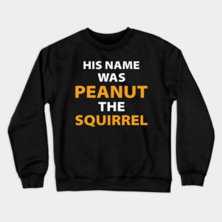 His name was Peanut the Squirrel justice for peanut Crewneck Sweatshirt
