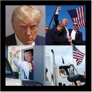 Donald Trump Garbage Truck, Trump Shot, Trump Mcdonalds Posters and Art