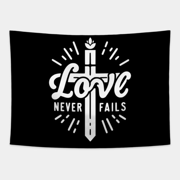 Love Never Fails Tapestry by Frank Ring