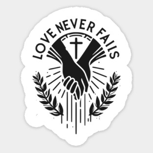 Love Never Fails Sticker