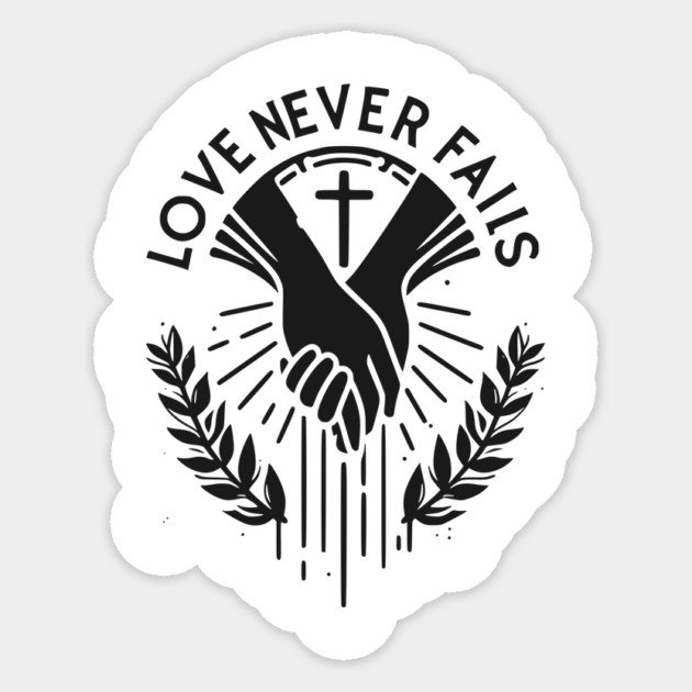 Love Never Fails Sticker by Frank Ring