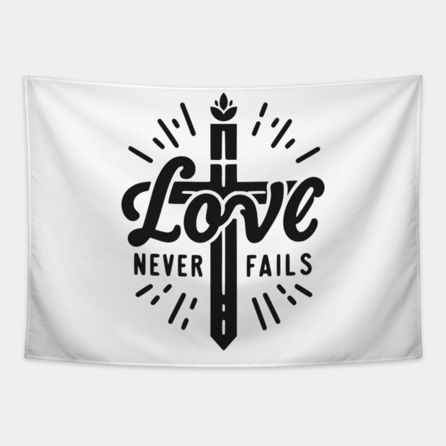 Love Never Fails Tapestry by Frank Ring