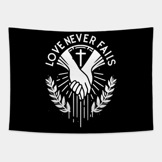 Love Never Fails Tapestry by Frank Ring
