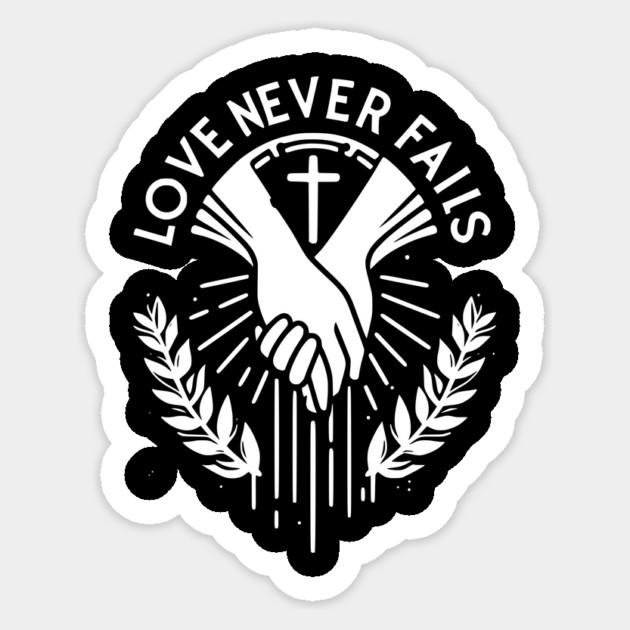 Love Never Fails Sticker by Frank Ring