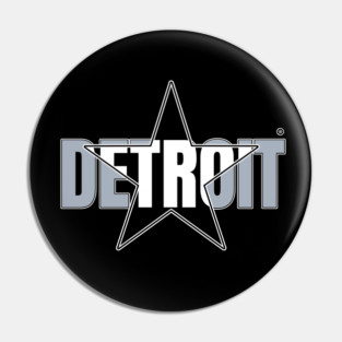 Detroit Black Star Pin
