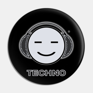 Detroit Techno Happy Pin