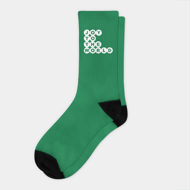 Joy To The World Christmas Alternate Socks by casualteesinc